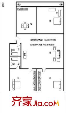 互愛新村 3室 戶型圖