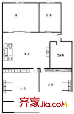 互愛新村 3室 戶型圖