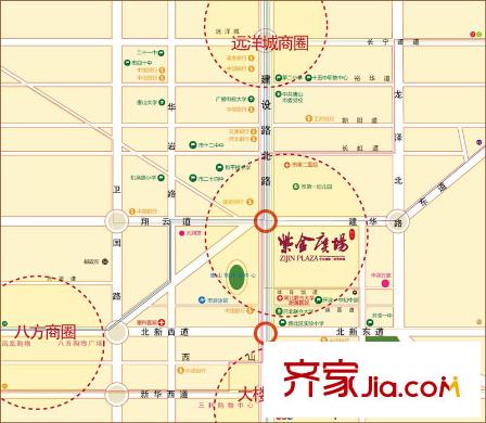 紫荊廣場交通圖區(qū)位圖