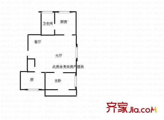 達(dá)文里新村 2室 戶型圖