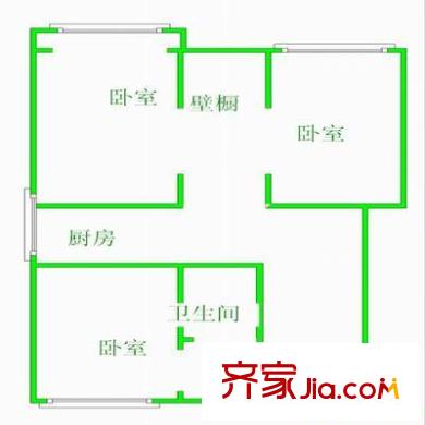 立新西樓 3室 戶型圖
