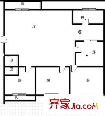 烏山苑 4室 戶型圖