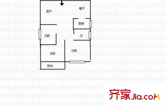 登云佳園 3室 戶型圖