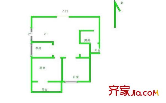 登云佳園 3室 戶型圖