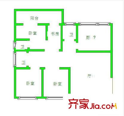 外經(jīng)貿(mào)廣場 3室 戶型圖