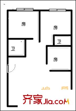 烏山文心園 3室 戶型圖