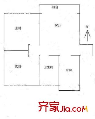烏山文心園 2室 戶型圖