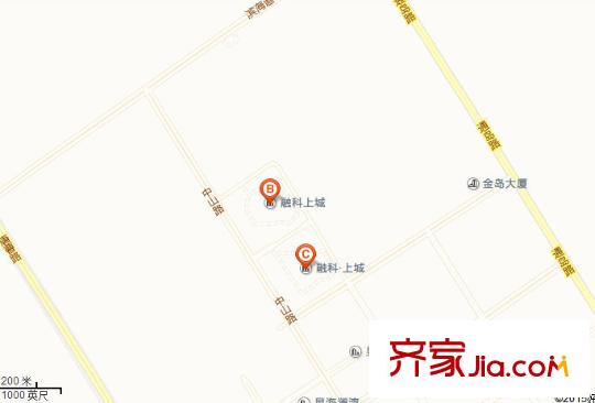 融科上城交通圖唐山  