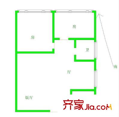 金星樓 2室 戶型圖
