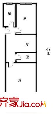 天馬新村 2室 戶型圖