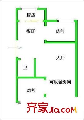 實達一區(qū) 3室 戶型圖