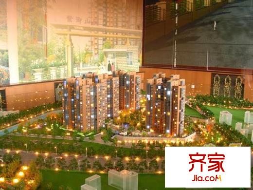 紫御山莊外景圖沙盤圖