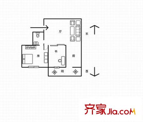 人與自然 2室 戶型圖