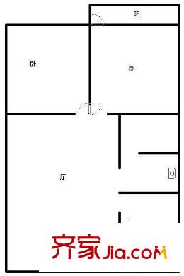 茶園小區(qū) 2室戶型圖