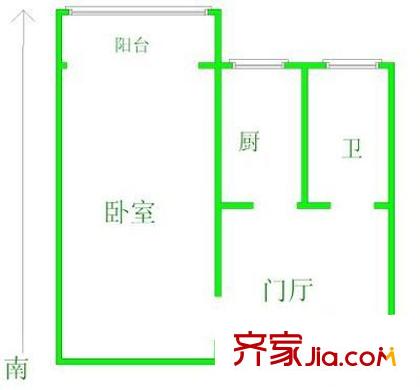 文化樓 2室 戶型圖