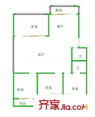 中選新村 4室戶型圖