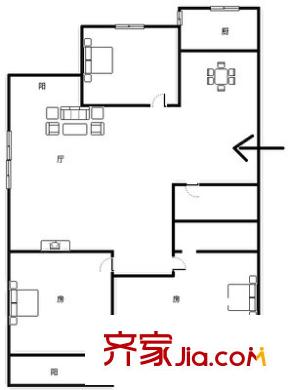 正祥萬升小區(qū)東區(qū)戶型圖萬升東區(qū) 4室 戶型圖 4室2廳2衛(wèi)1廚