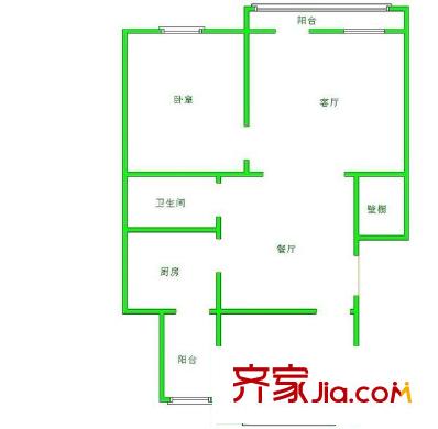 河茵樓2室 戶型圖