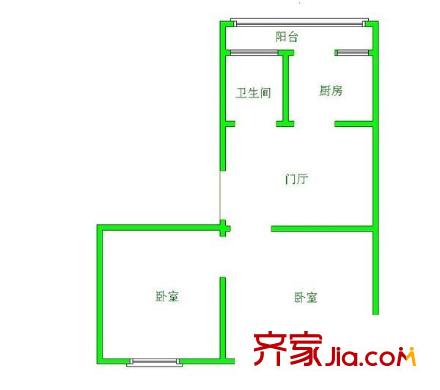 河茵樓 2室 戶型圖