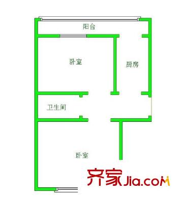 河茵樓 2室 戶型圖