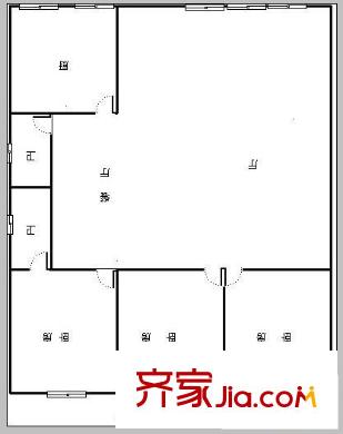 泮洋小區(qū) 3室 戶型圖