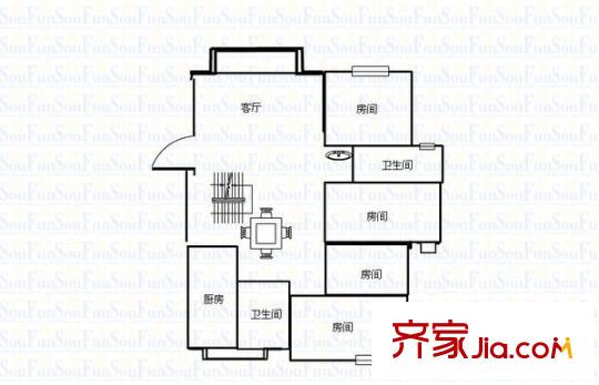 閩發(fā)綜合樓 4室 戶型圖
