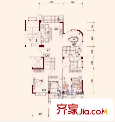 閩發(fā)綜合樓 3室 戶型圖