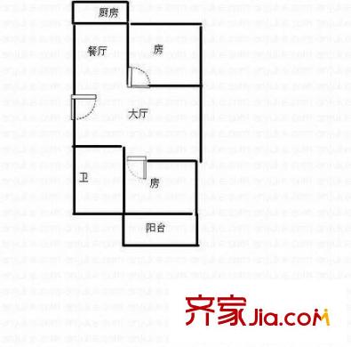 閩運公寓 2室 戶型圖