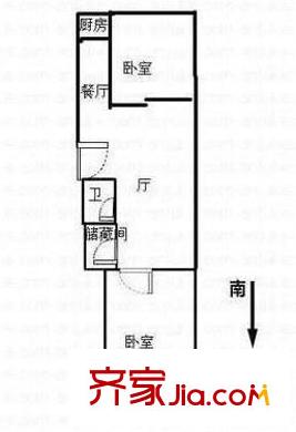 閩運(yùn)公寓 2室 戶型圖