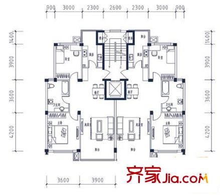 部西里 1室 戶型圖