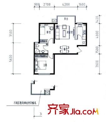 高各莊 2室 戶型圖