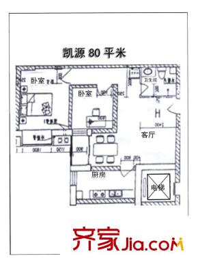 凱源花苑 戶型圖