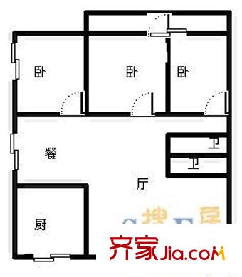 金冠花園 4室 戶型圖