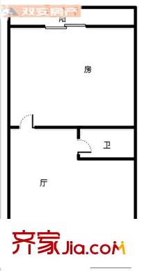 華裕小區(qū) 1室 戶型圖