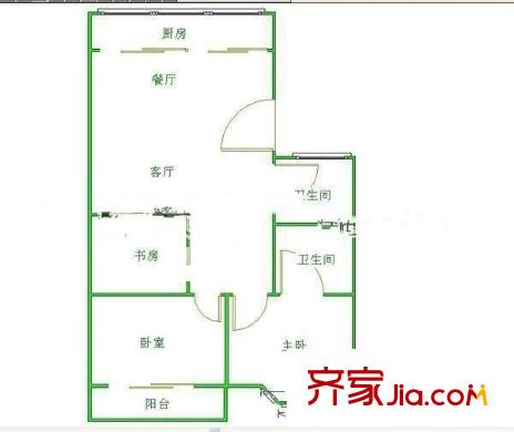 華富花園 3室 戶型圖