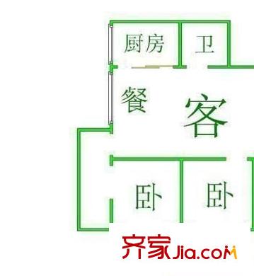 華富花園 3室 戶型圖