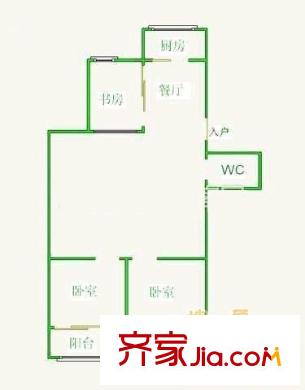 華富花園 3室 戶型圖