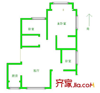 國際花園 4室 戶型圖