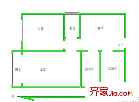 鳳南樓戶型圖76.34平米雙陽面戶型圖 