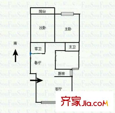 福盛苑 3室 戶型圖