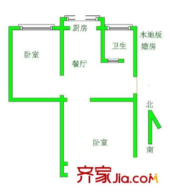 和平樓 2室 戶型圖