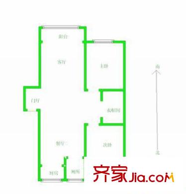 昌樂花苑 2室 戶型圖