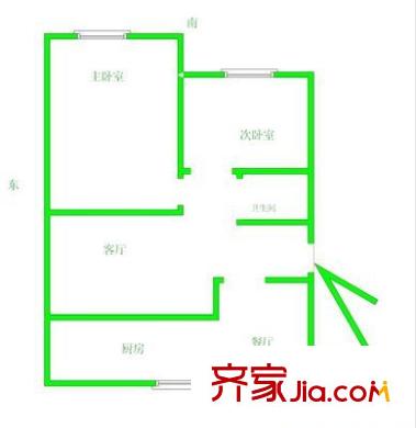 翔云西里 2室 戶型圖