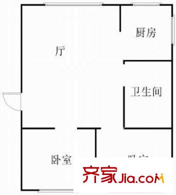 翔云西里 2室 戶型圖