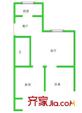 中亭街利業(yè)苑 2室 戶型圖