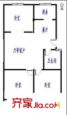 中亭街利業(yè)苑 3室 戶型圖