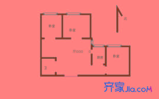 西洪花園  3室 戶型圖