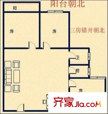 西洪花園  3室 戶型圖