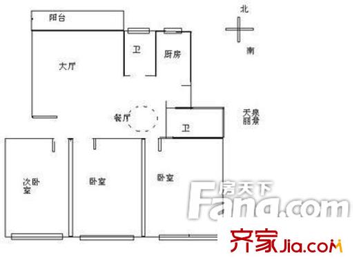 西湖麗景 3室 戶型圖