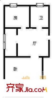 新園新村B區(qū) 2室 戶型圖